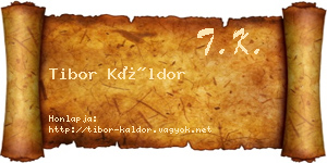 Tibor Káldor névjegykártya